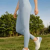 Logo Baskılı Antrenman Tayt “Teal”