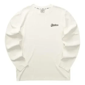 Logo Baskılı Crew Sweater “Beyaz Siyah Mavi”