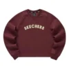 Logo Baskılı Crew Sweater “Burgundy White”