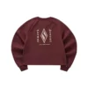 Logo Baskılı Crew Sweater “Burgundy White”