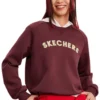 Logo Baskılı Crew Sweater “Burgundy White”