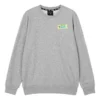 Logo Baskılı Crew Sweatshirt “Gri Beyaz Siyah Mavi”