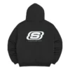 Logo Baskılı Kapüşonlu Sweatshirt “Siyah Beyaz”