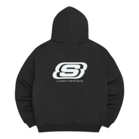 Logo Baskılı Kapüşonlu Sweatshirt “Siyah Beyaz”