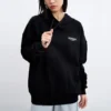 Logo Baskılı Kapüşonlu Sweatshirt “Siyah Beyaz”