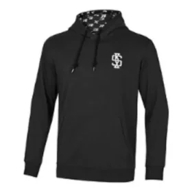 Logo Baskılı Kapüşonlu Sweatshirt “Siyah Beyaz Mavi”