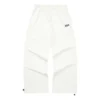 Logo Harfli Düz Günlük Pantolon “Beyaz”