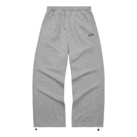 Logo Harfli Düz Kesim Günlük Pantolon “Gri”