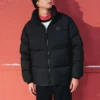 Moda Logo Baskılı Aşağı Ceket “Siyah”