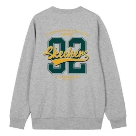 Numaralı Baskılı Crew Sweatshirt “Gri Siyah Beyaz”