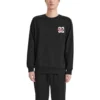 Numaralı Baskılı Crew Sweatshirt “Gri Siyah Beyaz”