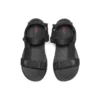 On-the-GO 600 Velcro Açık Hava Açık Burun Düz Ayakkabı Topuklu Spor Tam Siyah Sandaletler