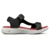 On-the-GO 600 Velcro Sandaletler Siyah/Kırmızı
