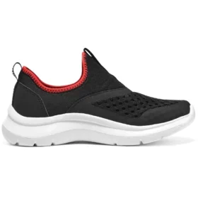 Rahat Slip-on Ayakkabılar “Siyah Kırmızı”