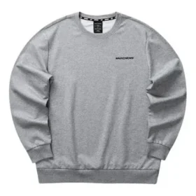 Renkli Casual Serisi Grafikli Crew Sweatshirt “Gri Siyah”