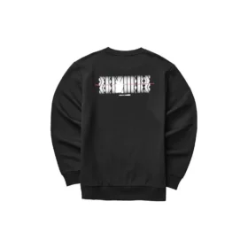 Renkli Casual Serisi Grafikli Crew Sweatshirt “Siyah Beyaz”