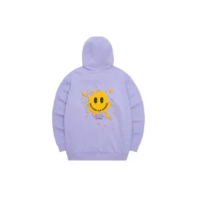 Renkli Casual Serisi Harf Baskılı Kapüşonlu Sweatshirt “Mor Sarı”