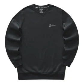 Renkli Günlük Serisi Örme Crew Sweatshirt “Siyah”