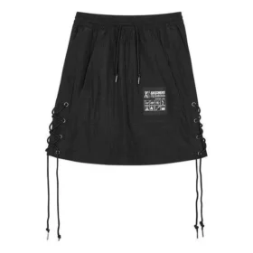 Skechers x D-Antidote İpli A-Line Mini Etek “Siyah Beyaz”