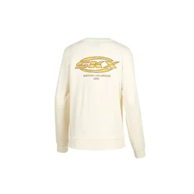 Skechers x SKX Logo Baskılı Crew Kazak “Beyaz Sarı”