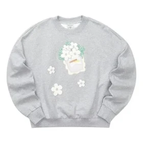 Skechers x XIAOLI Grafikli Crew Kazak “Gri Beyaz”