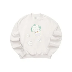 Skechers x XIAOLI Grafikli Crew Kazak “Gri Beyaz”