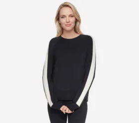 Skechluxe Elevate Blok Desenli Bisiklet Yaka