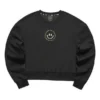 Smile Grafikli Crew Sweatshirt “Siyah Gri Mor”