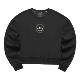 Smile Grafikli Crew Sweatshirt “Siyah Gri Mor”