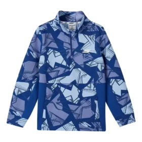 Spor Giyim Serisi Tam Baskılı Yarım Fermuarlı Sweatshirt “Mavi”