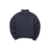 Spor Günlük Bol Örgü Crew Sweatshirt “Siyah”