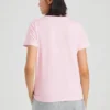 Spor Yuvarlak Yaka Günlük Kısa Kollu Pembe
