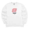 Sport Letter Crew Sweater “Beyaz Pembe”