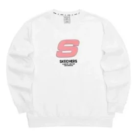 Sport Letter Crew Sweater “Beyaz Pembe”
