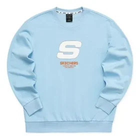 Sport Letter Crew Sweater “Mavi Beyaz”