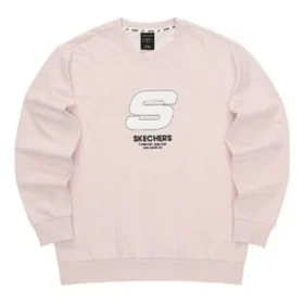Sport Letter Crew Sweater “Pembe Beyaz”