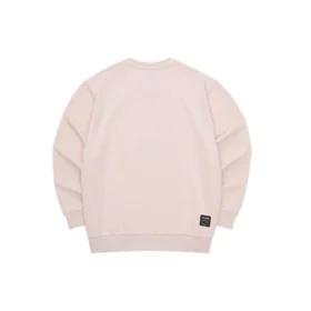 Sport Letter Crew Sweater “Pembe Beyaz”