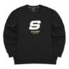 Sport Letter Crew Sweater “Siyah Beyaz”