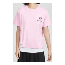SS20 Çapraz Örgü Kısa Kollu Pembe