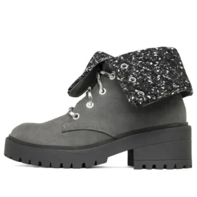 Teen Spirit Knit Buzz Ankle Bot “Black Charcoal”