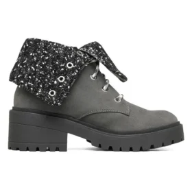 Teen Spirit Knit Buzz Ankle Bot “Black Charcoal”