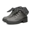 Teen Spirit Knit Buzz Ankle Bot “Black Charcoal”