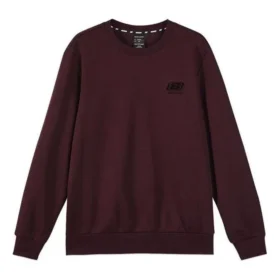 Tek Renk Bol Kesim Örgü Sweatshirt “Bordo Siyah”