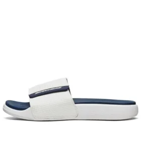 Velcro Açık Hava Düz Topuklu Spor Terlikler Beyaz Mavi