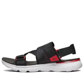 Velcro Açık Hava Nefes Alabilir Plaj Spor Siyah Kırmızı Sandaletler