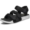 Velcro Outdoor Sports Siyah Beyaz Sandaletler