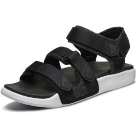 Velcro Outdoor Sports Siyah Beyaz Sandaletler